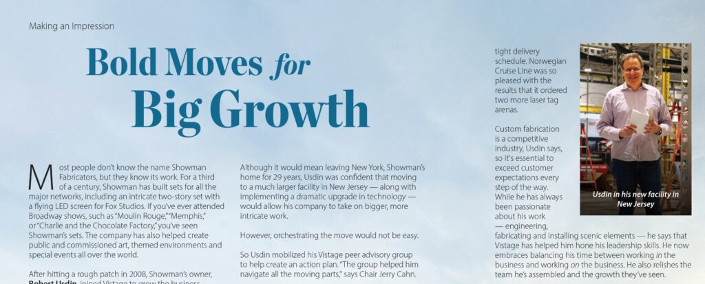 CEO Bob Usdin featured in Vistage Magazine 